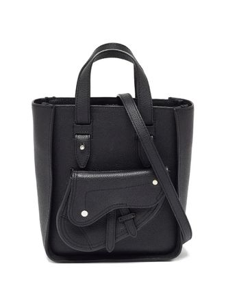 Dior Saddle leather pocket tote bag - Black