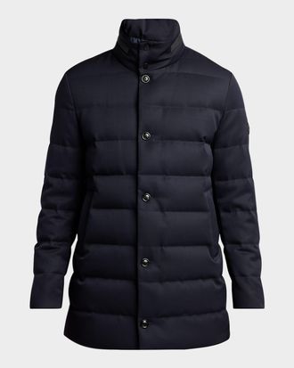 Moncler Men & apos;s Quilted Down Long Parka with Hood