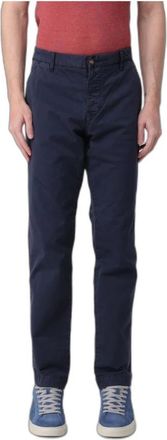 Blauer Pantalones Chino de Algod&oacute;n El&aacute;stico - Trousers - Hombre - Azul - W30