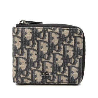 Dior Pre-owned Dior Oblique Canvas Zip Around Wallet Unisex ZMUV8V9OV0EUXN3S