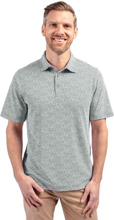 Cutter & Buck Virtue Eco Pique Botanical Print Recycled Mens Polo