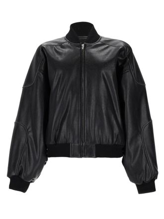 Maison Margiela Relaxed Black Sports Jacket with Balloon Sleeves and Glossy Finish