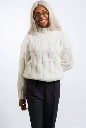 Nia Fiji Knit Sweater In Ivory