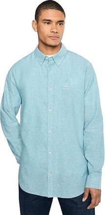 Barbour Nelson Tailored Shirt Mens Clothing Light Teal : 2XL, Cotton/Linen