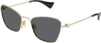 Valentino Cat Eye Zonnebril - Dames - Accessoires - Geel - Maat: 52 MM Nylon