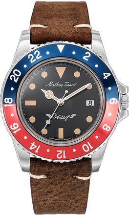 Mathey-Tissot Mens Vintage Black Dial Watch