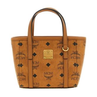 MCM Visetos Shopper Tote Bag - Bags - Mujer - Marr&oacute;n - ONE SIZE