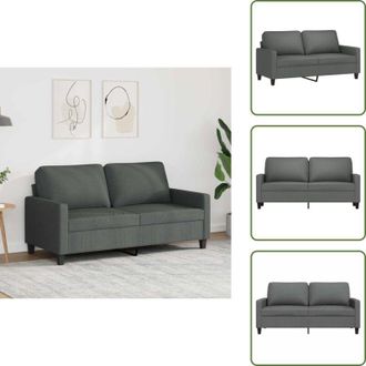 vidaXL The Living Store Divano a 2 Posti Grigio Scuro 140 cm in Tessuto - Divano in tessuto