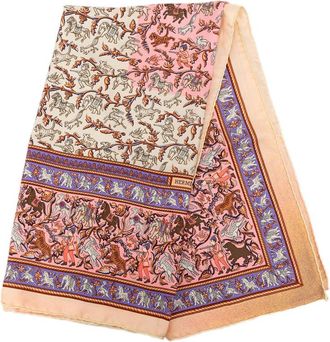 Herm&egrave;s Pre-owned Hermes Chasse en Inde Silk Scarf 90 Ladies P7G8054JS16SKJIF