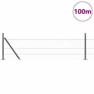 Berkfield Home Hexagon Fence Grey 0, 4x100 m Steel