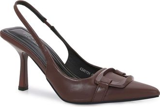 Berness Buckled Pointed Toe Slingback Pump in Brown at Nordstrom Rack, Size 5.5