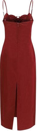Magda Butrym Womens Bordeaux Cotton Cocktail Dress
