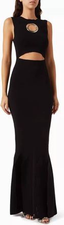 A.W.A.K.E. Knit Maxi Dress With Hem Panel Detail In Black