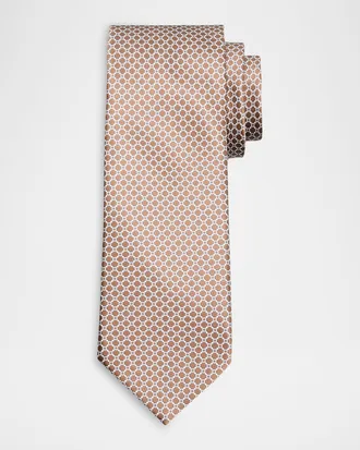 Stefano Ricci Men & apos;s Geometric-Link Silk Tie