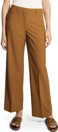 Theory Stretch Wool Pants in Dark Cognac at Nordstrom Rack, Size 10