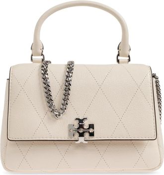 Tory Burch Charlie Chain Portemonnee - Dames - Portefeuilles - Beige - ONE Size - Leer - Accessoires