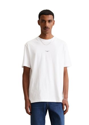 Marc O'Polo Denim T-Shirt MARC OPOLO DENIM, Herren, Gr. XXL, weiss (wei&szlig;), Jersey, Obermaterial: 100% Baumwolle, Shirts T-Shirt, mit Labeling vorne mittig