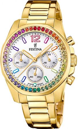Festina Womens F20609-2 Ladies Boyfriend Watch - Gold - One Size