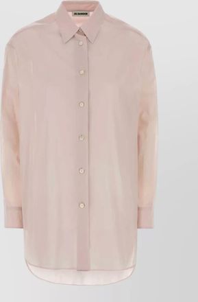 Jil Sander muslin shirt straight cut collar buttoned cuffs
