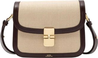 A.P.C. Grace Small Bag - Dames - Schoudertassen - Beige - ONE Size - Leer - Tassen