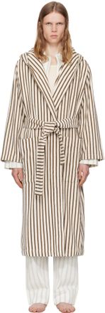 【関税込み】Tekla グリーン＆ホワイト Terry Hooded バスローブ Tekla Green Terry Hooded Bathrobe from $255.00 - on Stylight