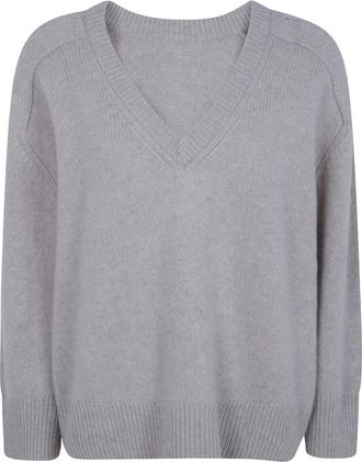 Kujten V-neck Truien - Dames - V-hals truien - Grijs - S - Truien & Vesten