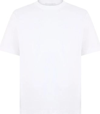Prada Katoenen T-shirt - Heren - T-shirts - Wit - L - Katoen - Tops