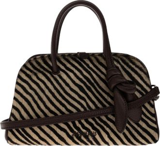 Jacquemus Zebra Print Leather Small Turismo Tote Bag