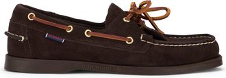 Sebago Mens Boat Shoes Dark Brown Suede Bovine Loafers