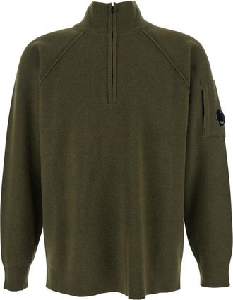 C.P. Company Green Turtle Neck Sweaters