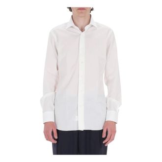 Barba Casual Shirts, male, White, Size: 2XL Camicia in cotone anti stropicciamento etichetta Journey