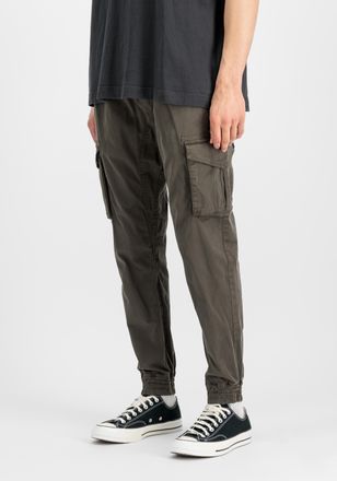 Alpha Industries Cargohose ALPHA INDUSTRIES Cotton Twill Jogger, Herren, Gr. XXL, Normalgr&ouml;ssen, grau (grauschwarz), Obermaterial: 98% Baumwolle, 2% Elastan; Futter: 1