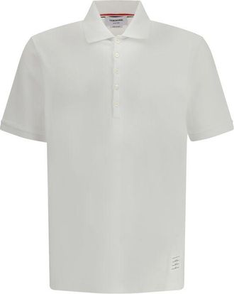 Thom Browne Witte Katoenen Polo Shirt