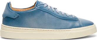 Santoni Gloria Perforated Leather Sneakers