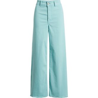 Billabong Free Fall Stretch Crop Wide Leg Pants in Misty Blue at Nordstrom Rack, Size 29