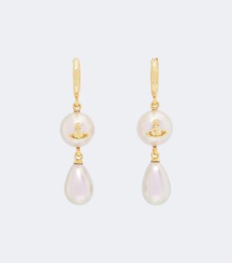 Vivienne Westwood Orb embellished faux pearl drop earrings