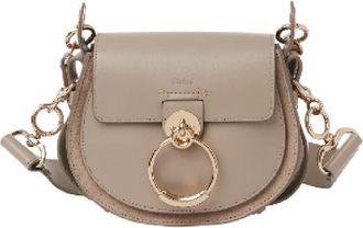 Chloé Tess Small Bag In Shiny And Suede Leather
