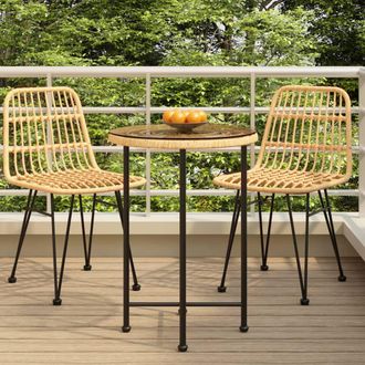 vidaXL Mesa De Comedor De Vidrio Templado Y Acero 55 Cm Vidaxl