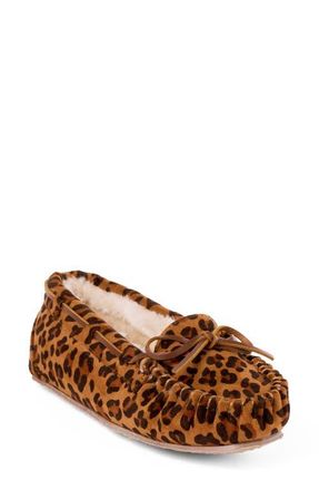 Minnetonka Cally Slipper in Cinnamon Animal at Nordstrom, Size 7