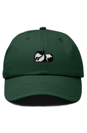 Dalix Pandit Panda Dad Cap in Dark Green at Nordstrom