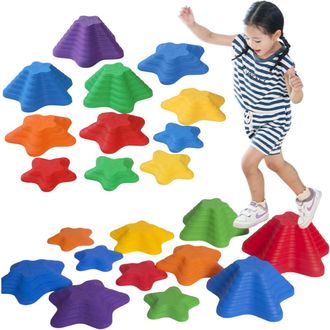 OEM Piedras Para Senderos Sensoriales, 3 Tama&ntilde;os, 6 Piedras De Colores