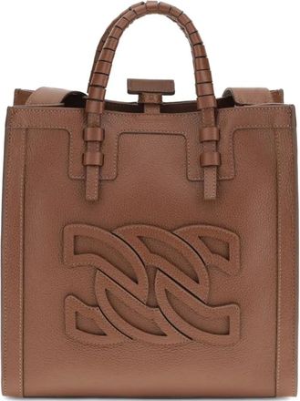 Casadei Borsa tote con dettaglio cut-out - Marrone