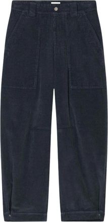 Closed Pantaloni a gamba larga in velluto a coste - - Trousers - Donna - Blu - W30 L32