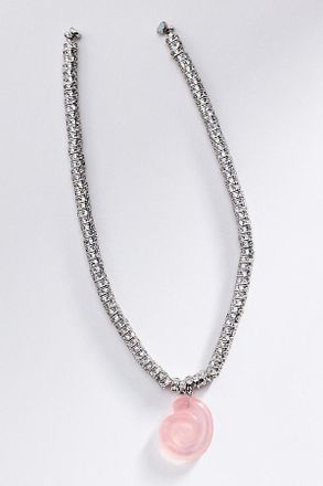Luv AJ The Rose Quartz Rio Rhinestone Necklace