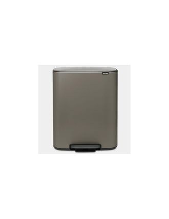 Brabantia Poubelle &Agrave; P&eacute;dale 2 X 30 L Platinium - Bo - Brabantia