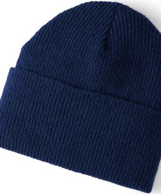 Lands End CashTouch Beanie in Deep Sea Navy at Nordstrom, Size Large