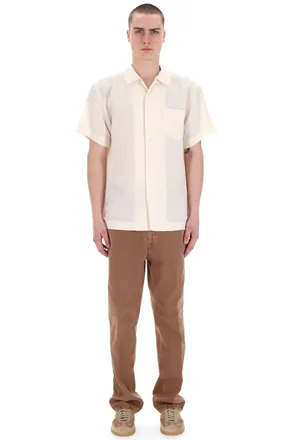 A.P.C. Viscose-Linen Bowling Collar Shirt