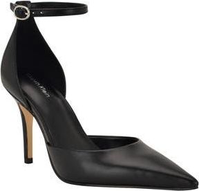 Calvin Klein Olettia Ankle Strap Pointed Toe Pump in Black at Nordstrom Rack, Size 8.5