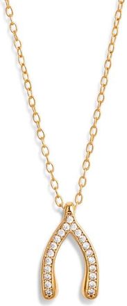 Kate Spade New York dream big pendant necklace in Clear/Gold at Nordstrom