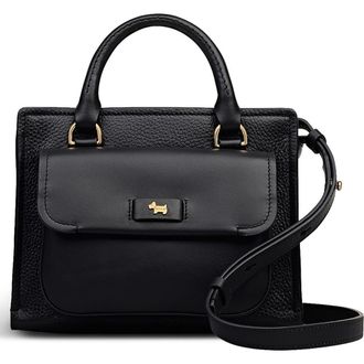 Radley London Talbot Way Small Zip Top Leather Satchel in Black at Nordstrom Rack
